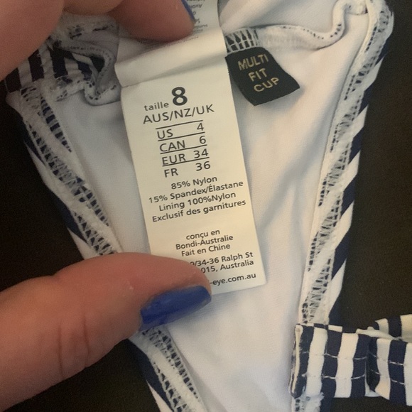 Striped bathing suit. Top only - Picture 2 of 2